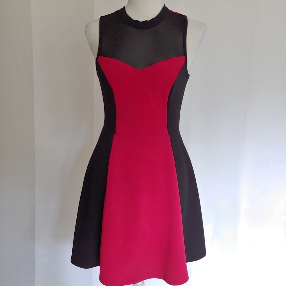 NWOT Material Girl Black and Pink Dress
